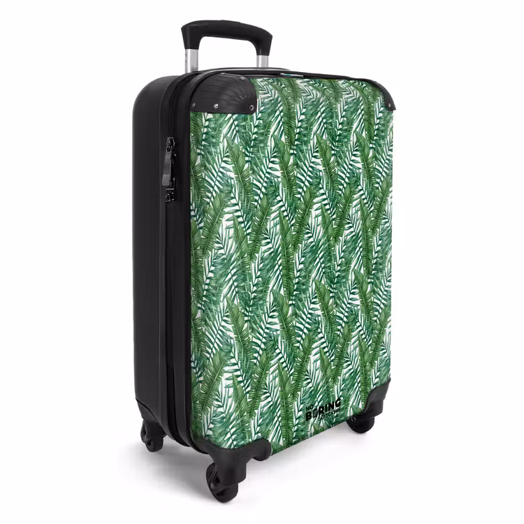 Koffer - Palm lange bladeren patroon groen — 4