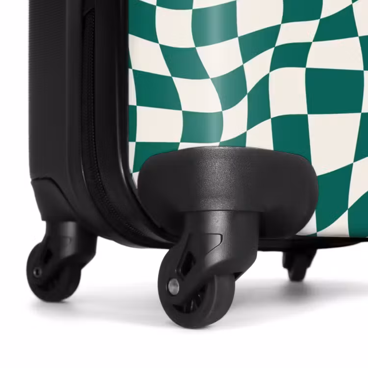 Koffer - Patronen - Optische illusie in groen en wit — 6