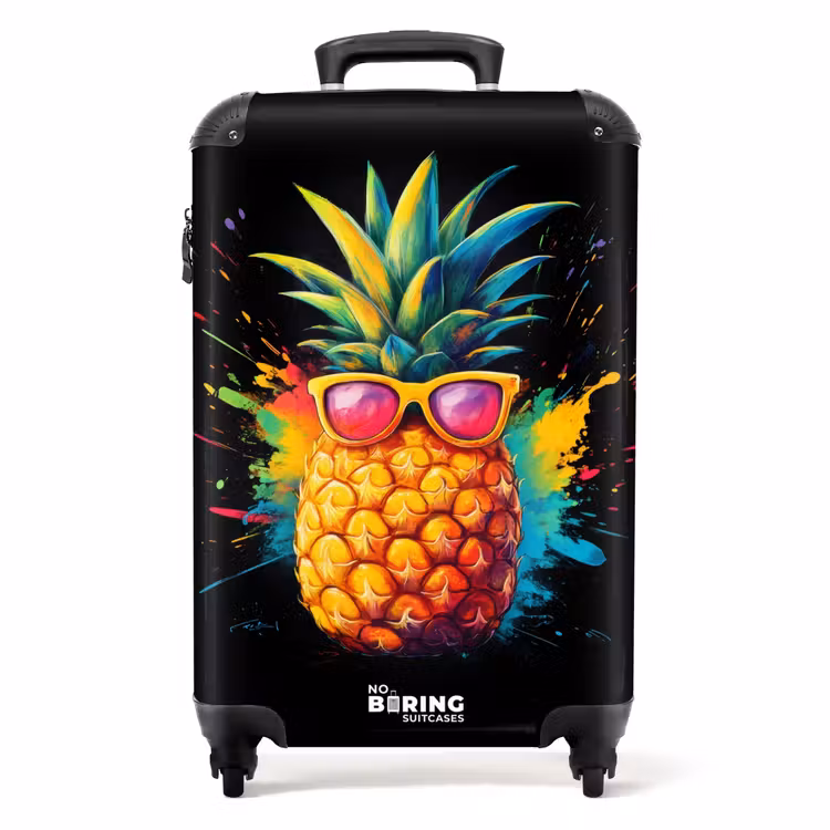 Koffer - Zomerse ananas met zonnebril — 1