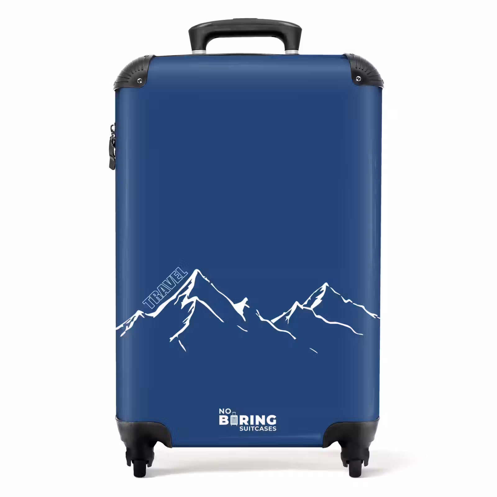 Koffer - Blauwe achtergrond met witte bergillustratie — 1