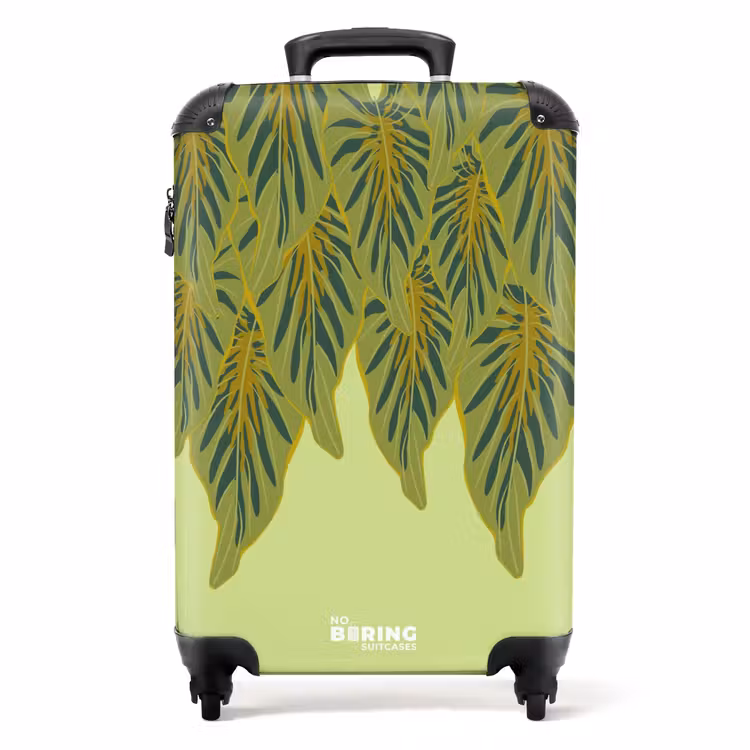 Koffer - Summer memories - Tropische bladeren op Groene achtergrond — 1