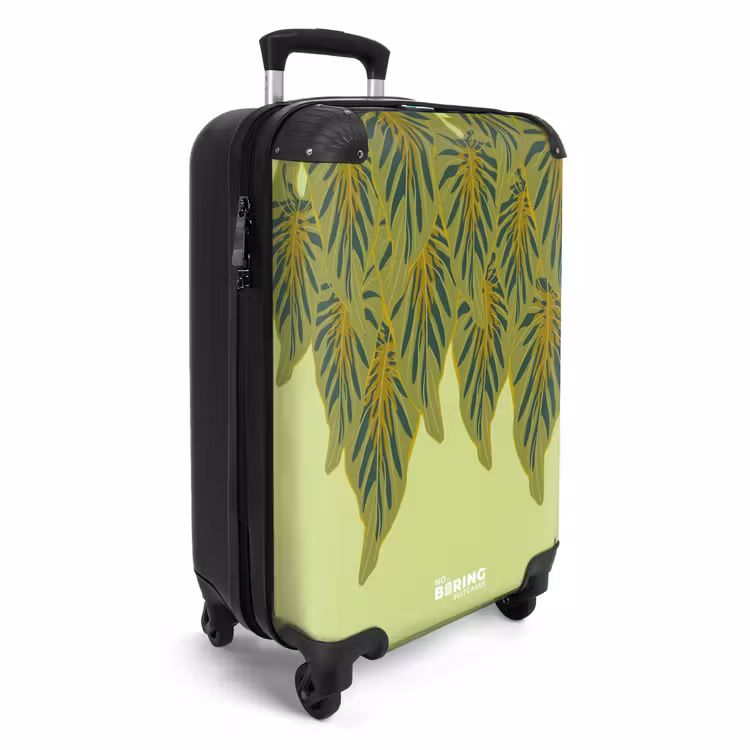 Koffer - Summer memories - Tropische bladeren op Groene achtergrond — 4