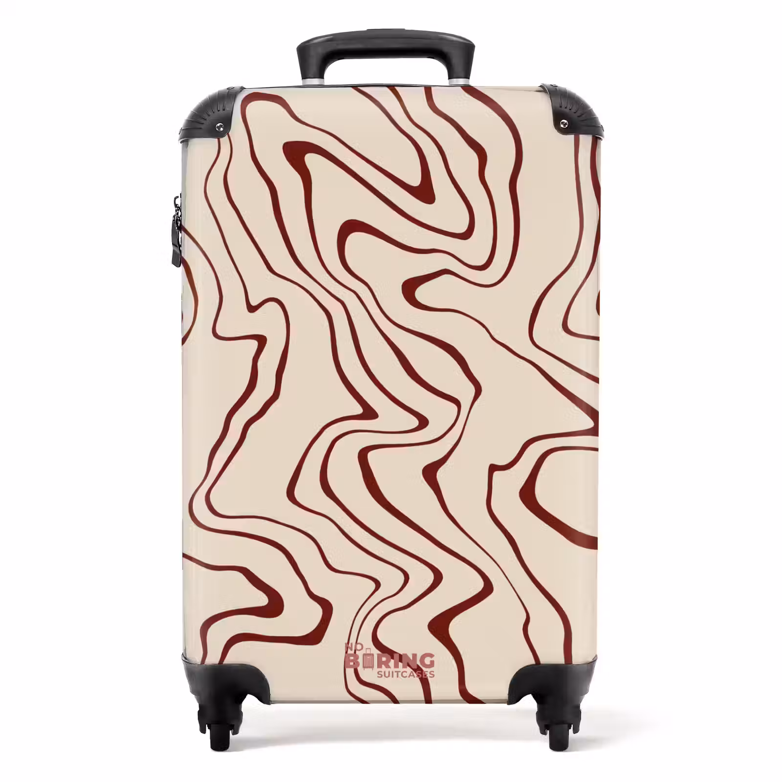Koffer - Beige achtergrond met abstracte rode lijnen — 1