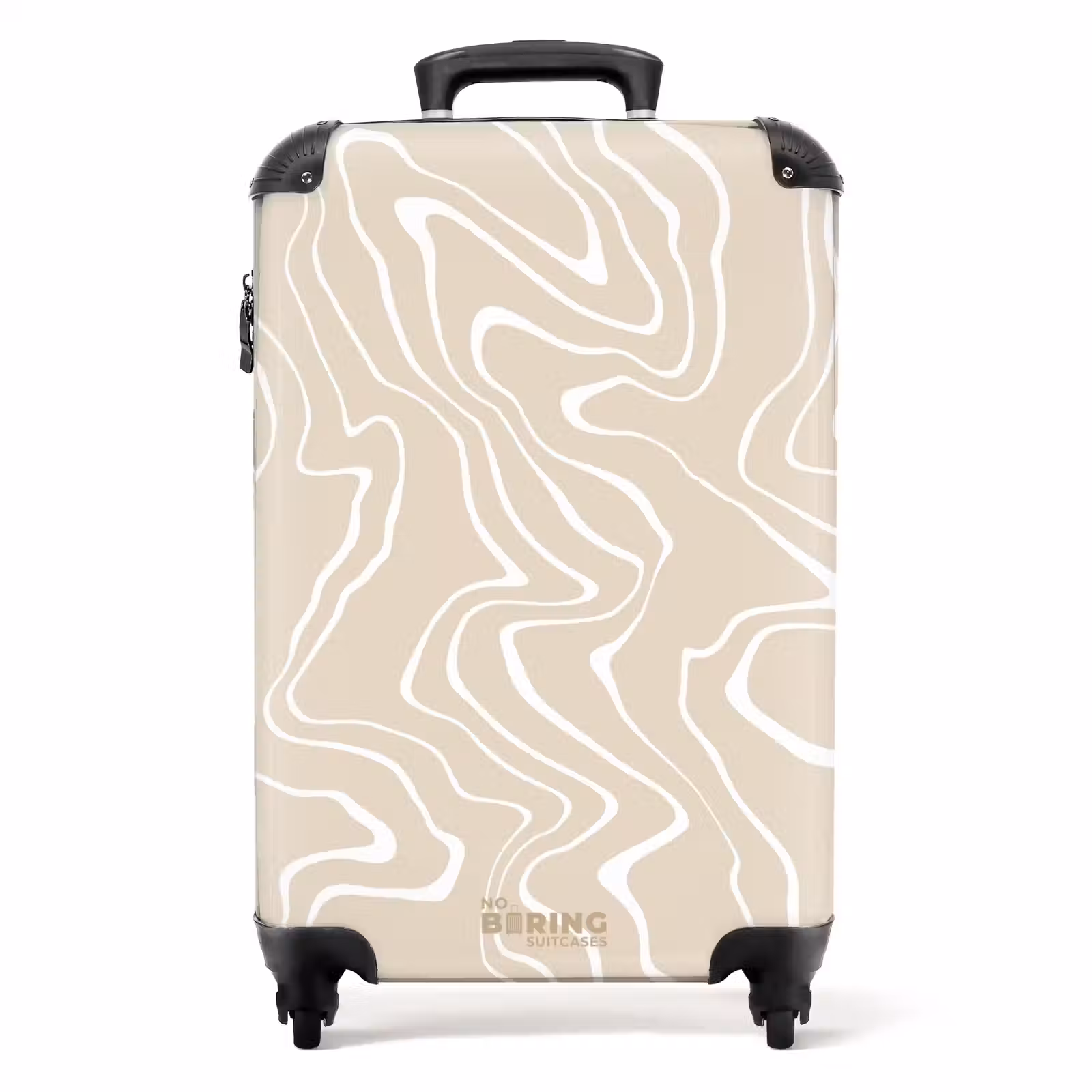 Koffer - Beige achtergrond met abstracte witte lijnen — 1