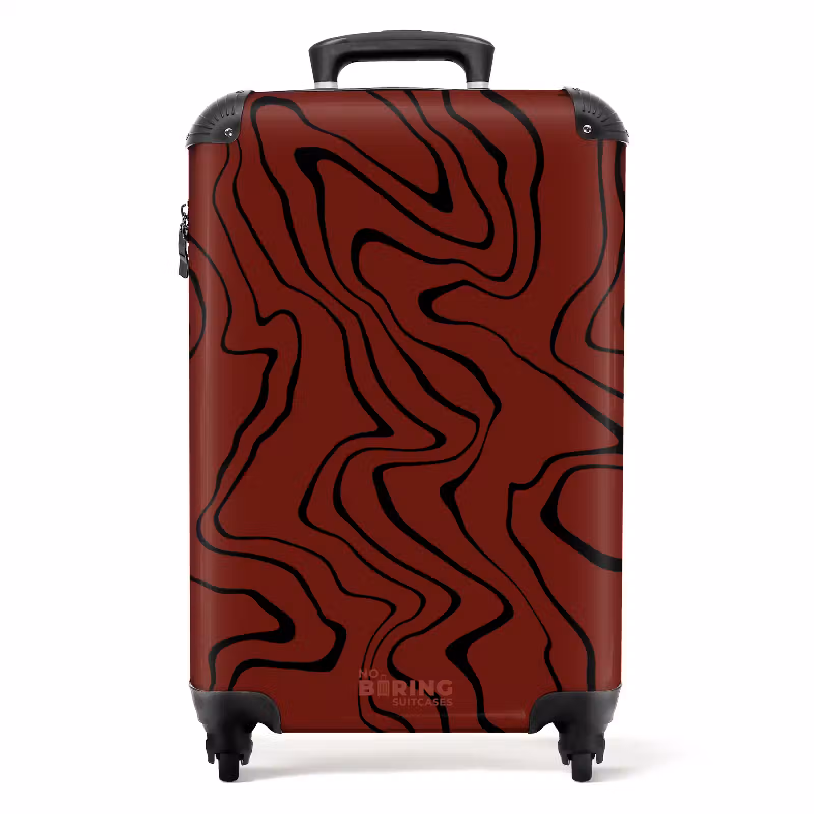 Koffer - Rode achtergrond met abstracte zwarte lijnen — 1