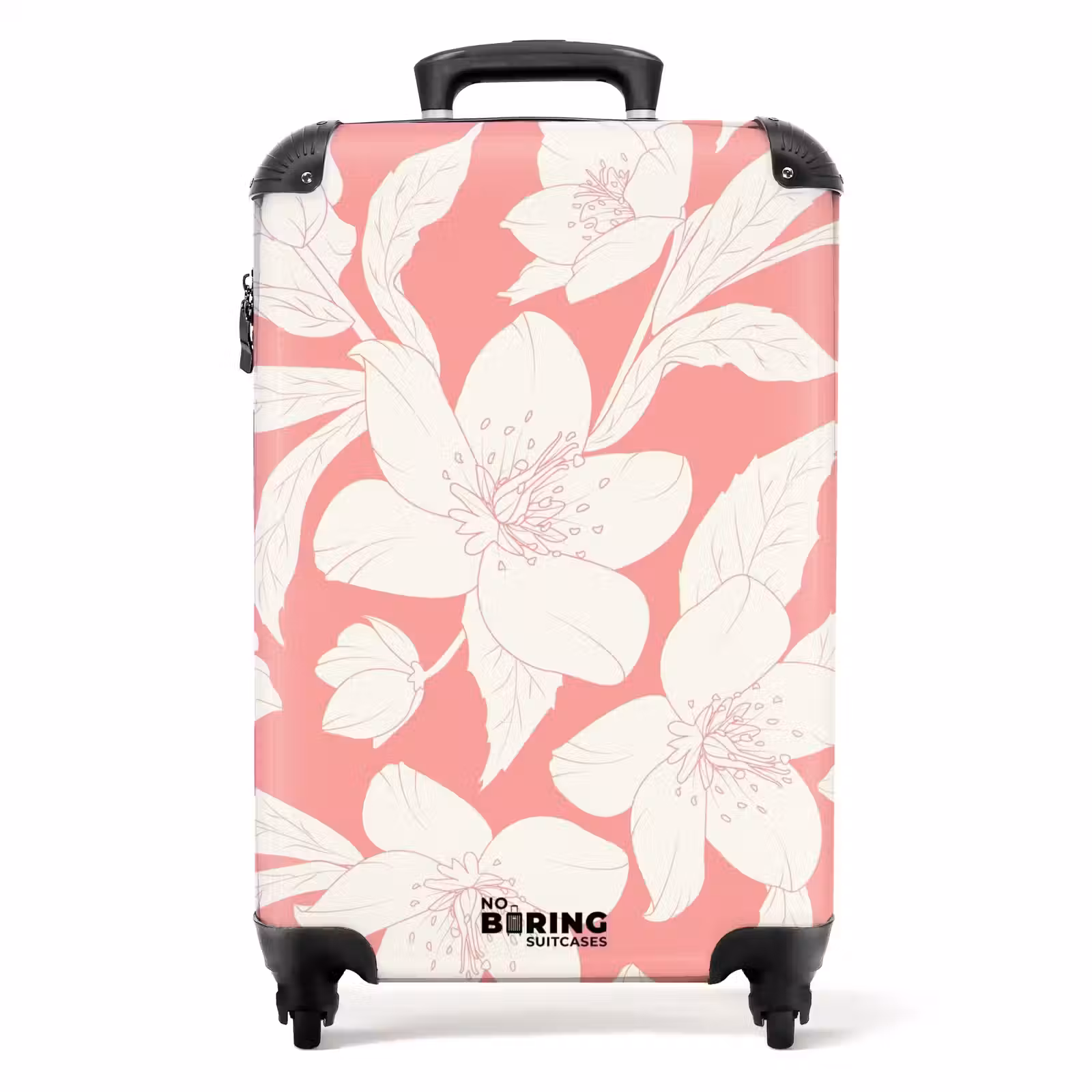 Koffer - Vintage bloemen - Lichtroze — 1