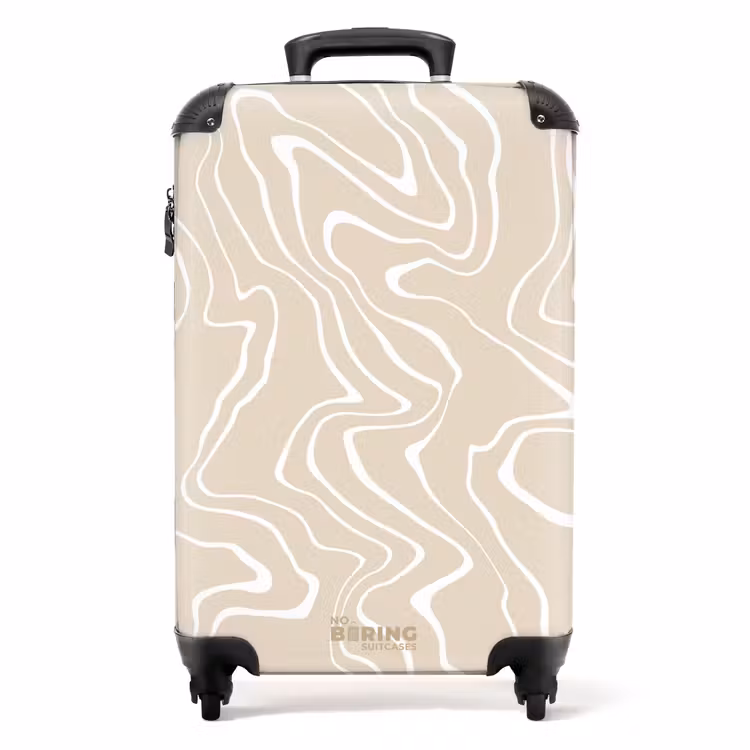 Koffer - Beige achtergrond met abstracte witte lijnen — 1