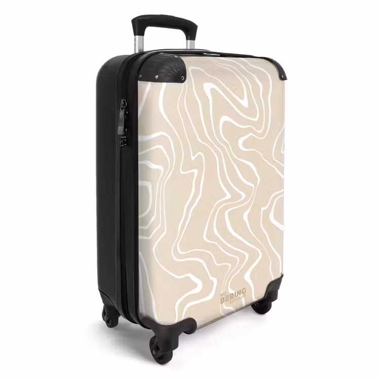 Koffer - Beige achtergrond met abstracte witte lijnen — 4