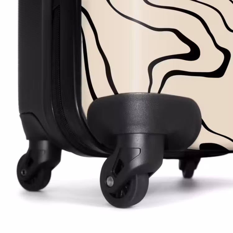 Koffer - Beige achtergrond met abstracte zwarte lijnen — 6