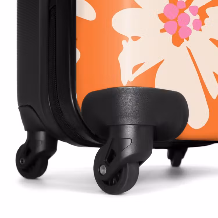 Koffer - Pastel bloemen - Crème met oranje — 6