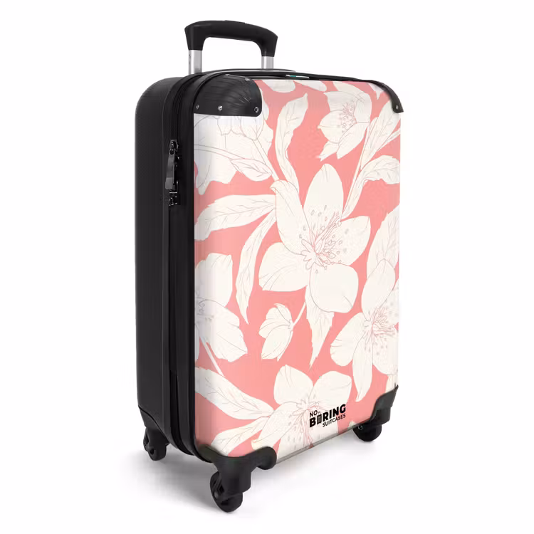 Koffer - Vintage bloemen - Lichtroze — 4