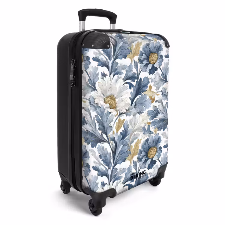 Koffer - Barok bloemen patroon blauw — 4