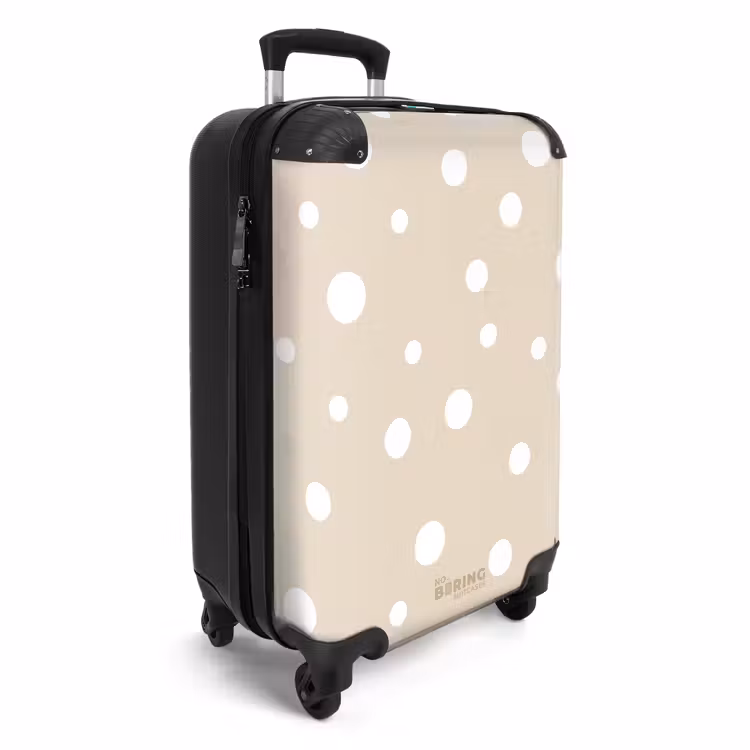 Koffer - Beige achtergrond met witte stippen — 4