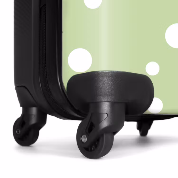 Koffer - Groene achtergrond met witte stippen — 6