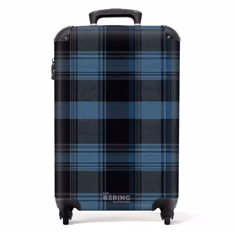 Koffer - Klassiek geruit patroon in blauw tinten — 1