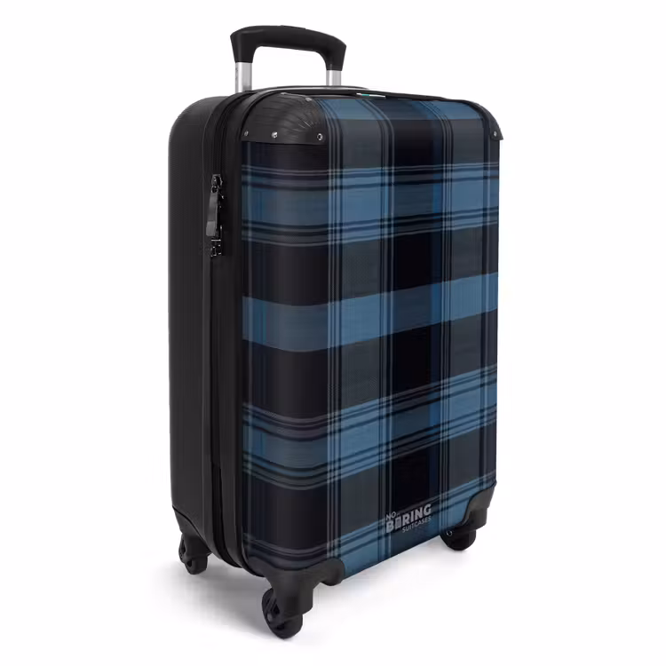 Koffer - Klassiek geruit patroon in blauw tinten — 4