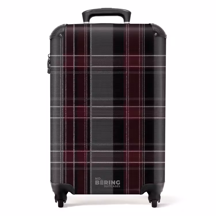 Koffer - Klassiek geruit patroon in grijs en rood — 1