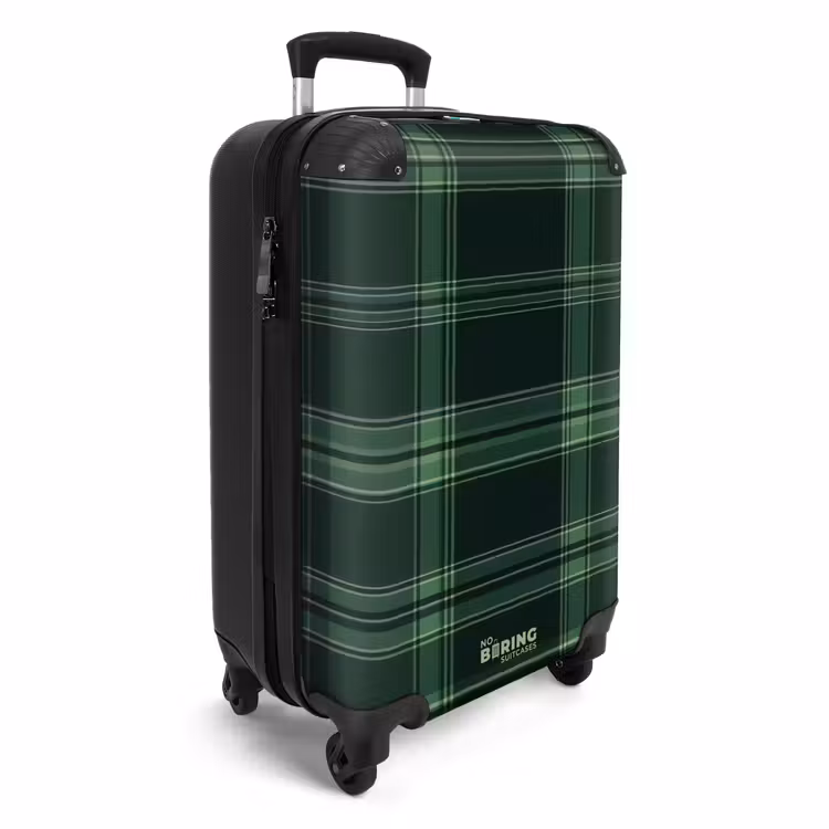 Koffer - Klassiek geruit patroon in groene tinten — 4