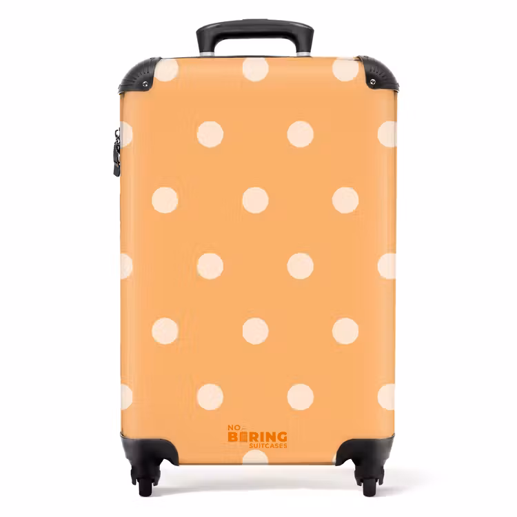 Koffer - Oranje stippen patroon — 1