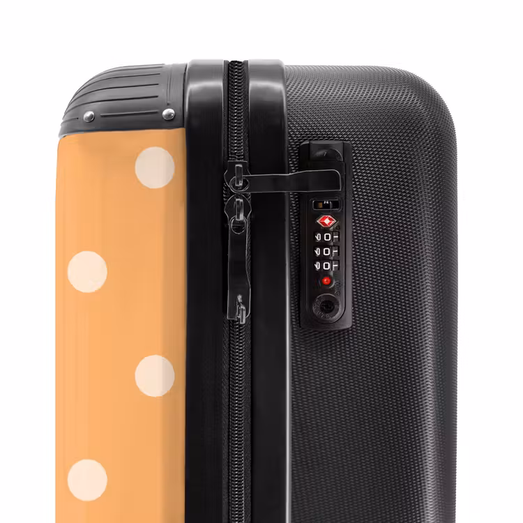 Koffer - Oranje stippen patroon — 5