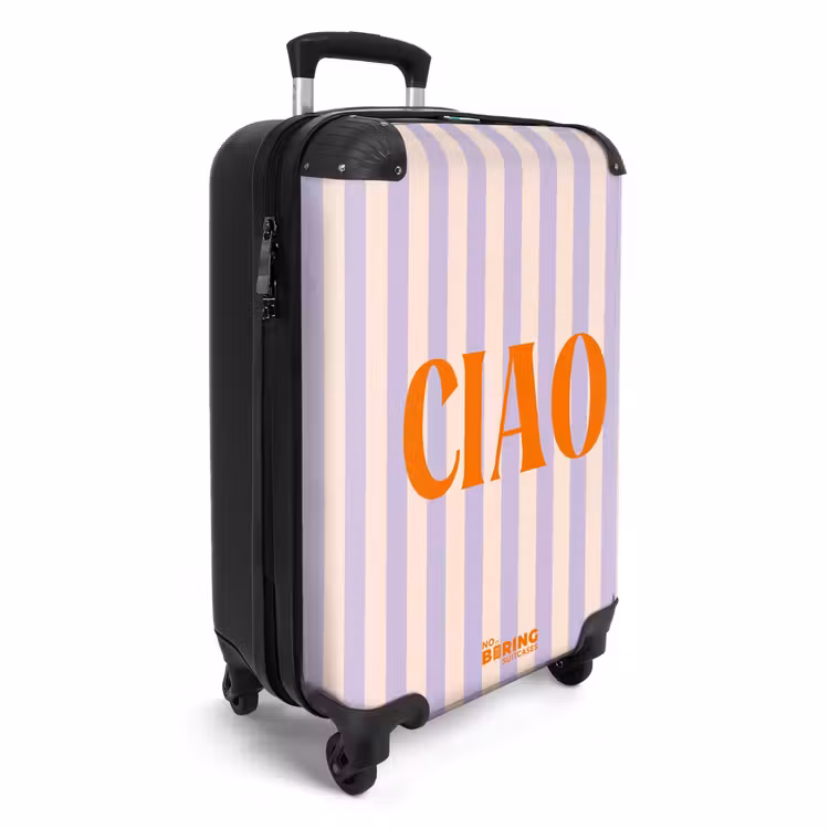 Koffer - Quotes - Ciao pastel lila en zalmkleur — 4