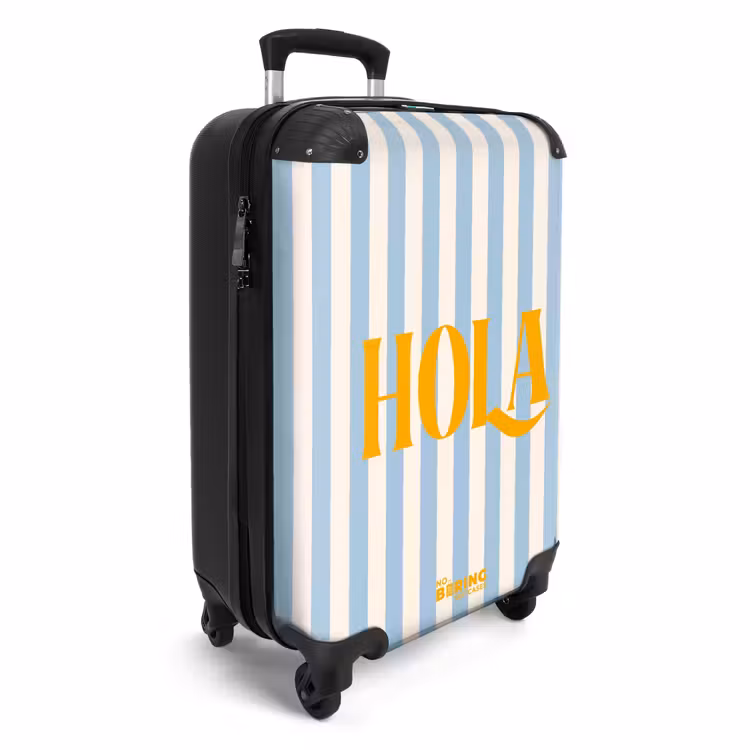 Koffer - Quotes - Hola babyblauw en roomwit — 4