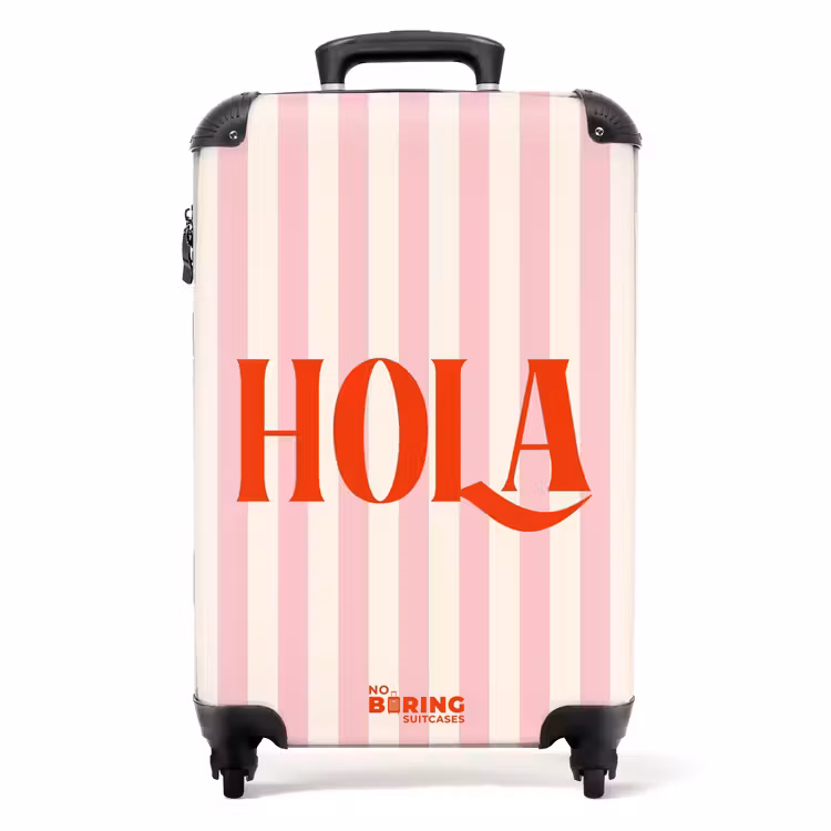 Koffer - Quotes - Hola poederroze en licht perzik — 1