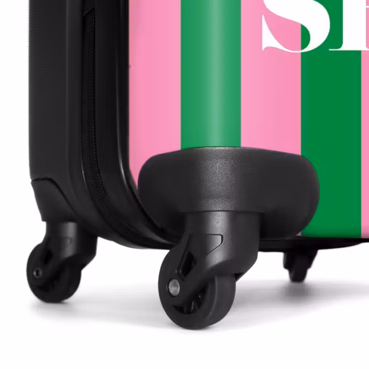 Koffer - Quotes - Que sera sera smaragdgroen en fuchsia roze — 6