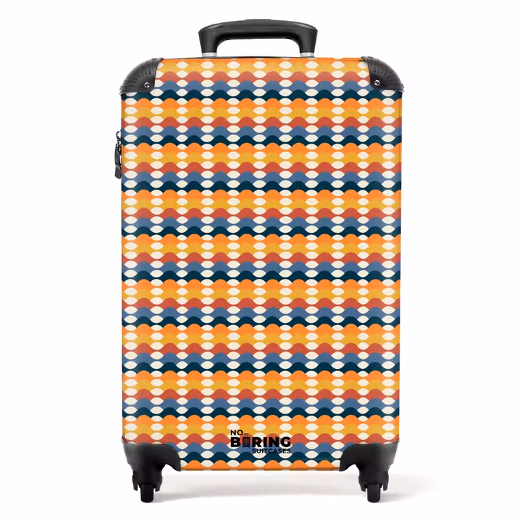 Koffer - Retro disco 70s patroon kleurrijk — 1