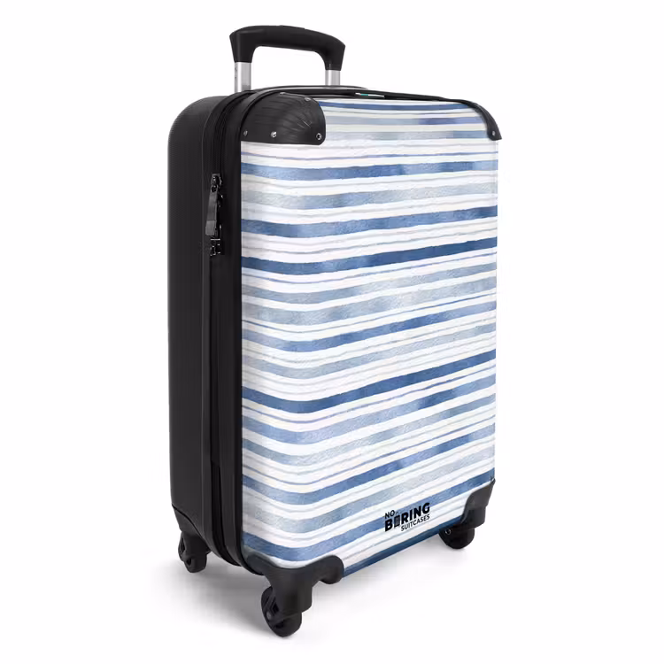 Koffer - Strepen patroon blauw — 4