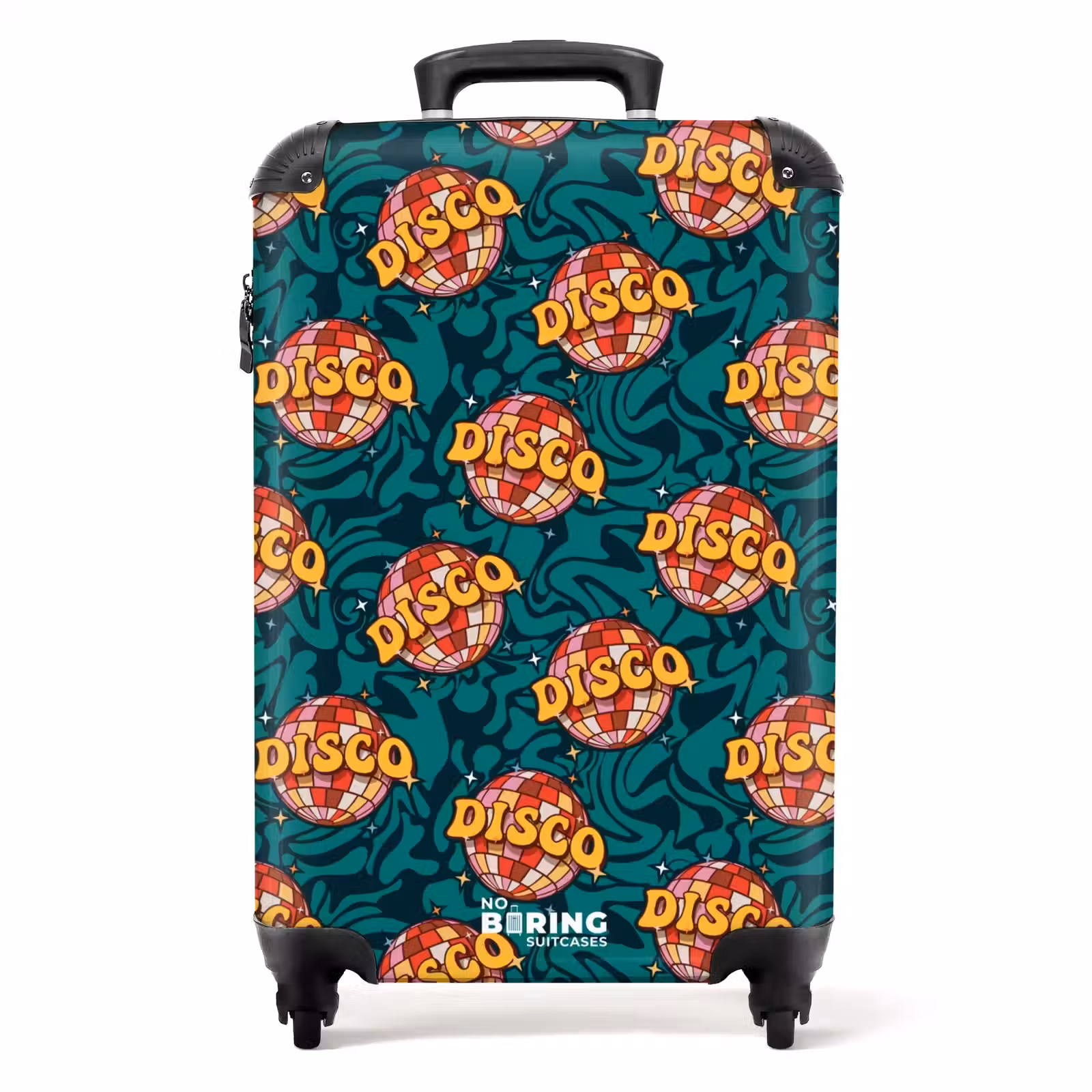 Koffer - Retro disco wave bal patroon kleurrijk — 1