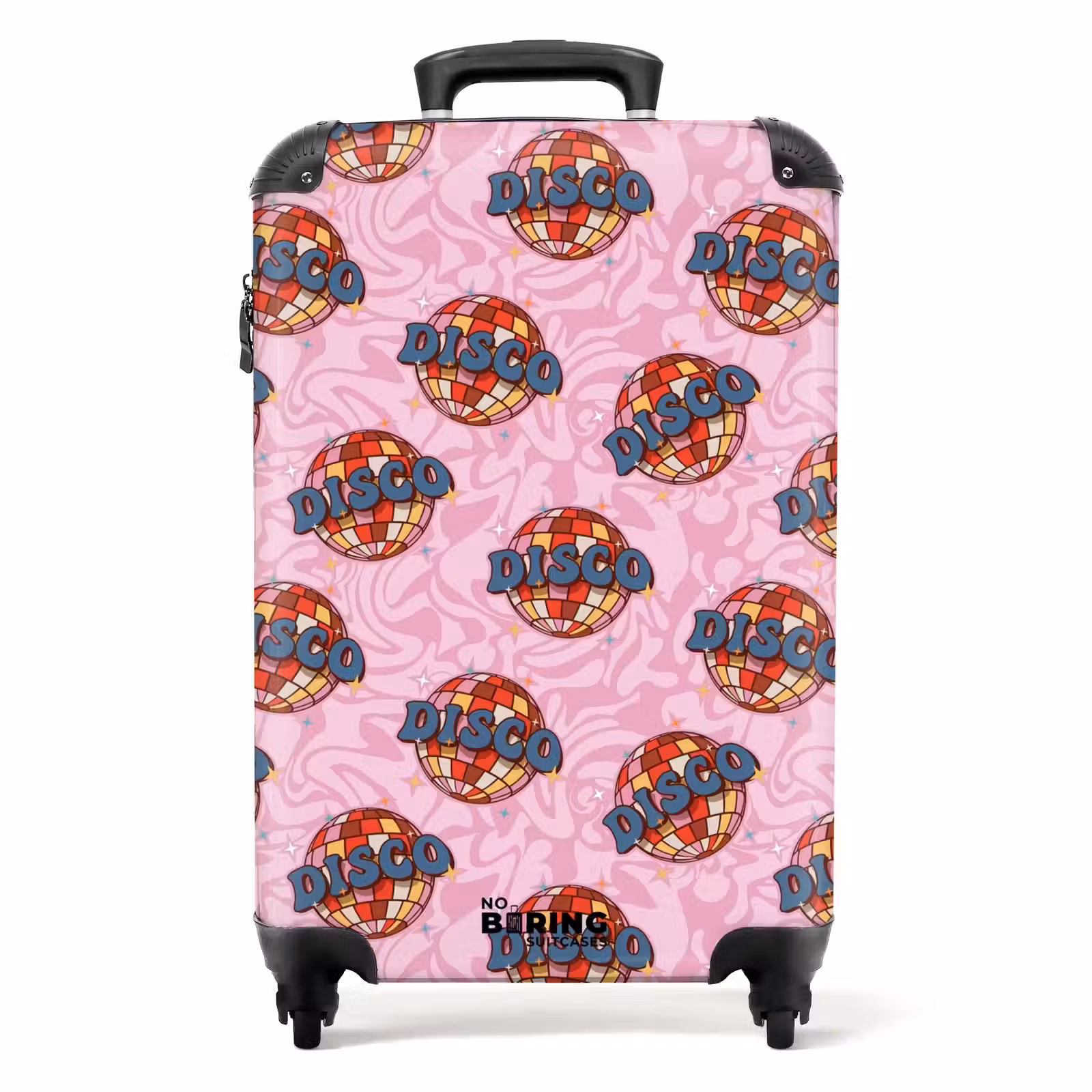 Koffer - Retro discobal patroon roze — 1