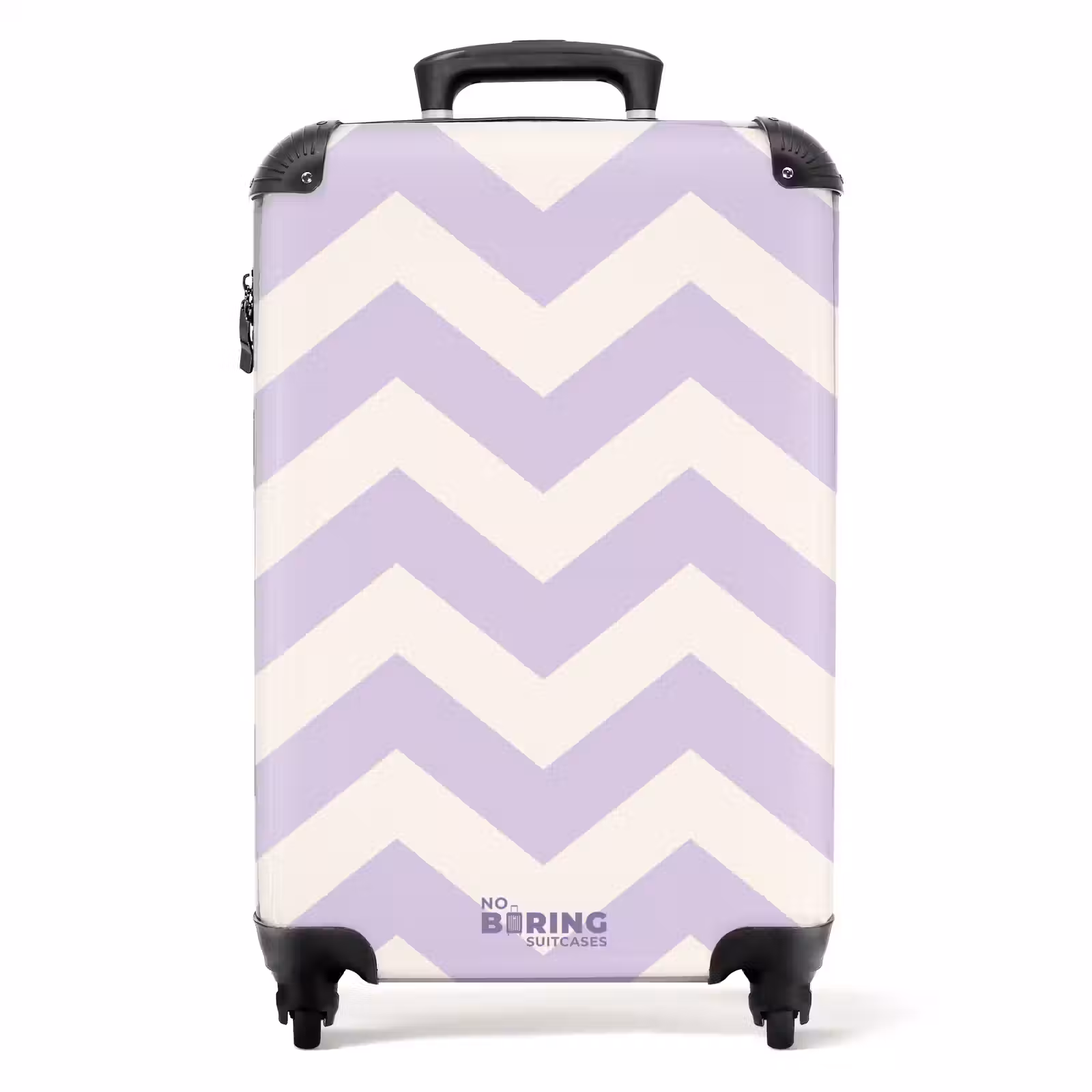 Koffer - Zigzag patroon in paars en wit — 1