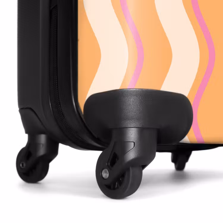 Koffer - Golvende strepen in oranje en roze — 6