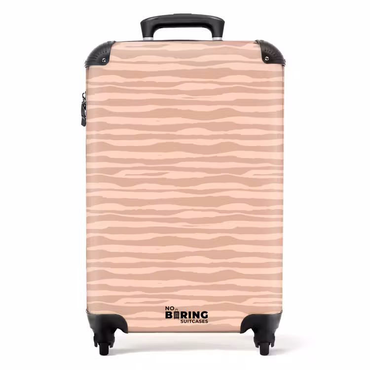 Koffer - Horizontale strepen op beige achtergrond — 1