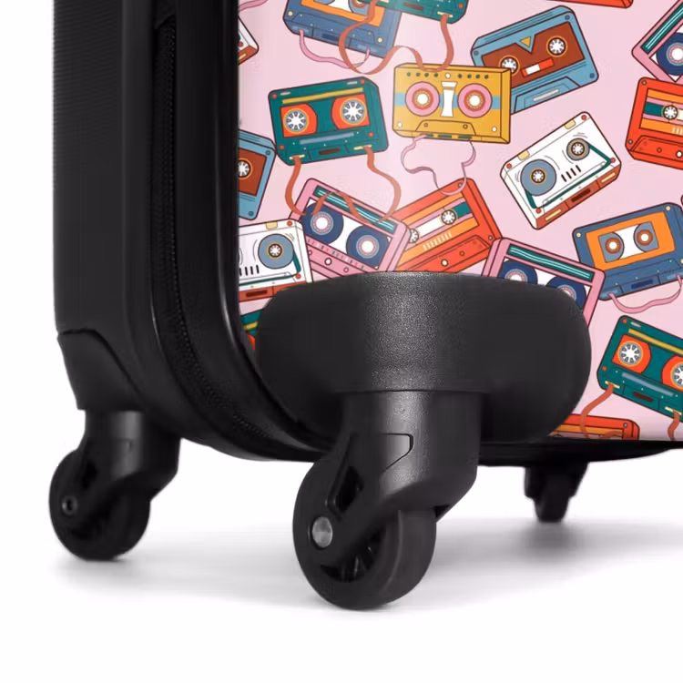 Koffer - Retro disco cassettes patroon kleurrijk — 6