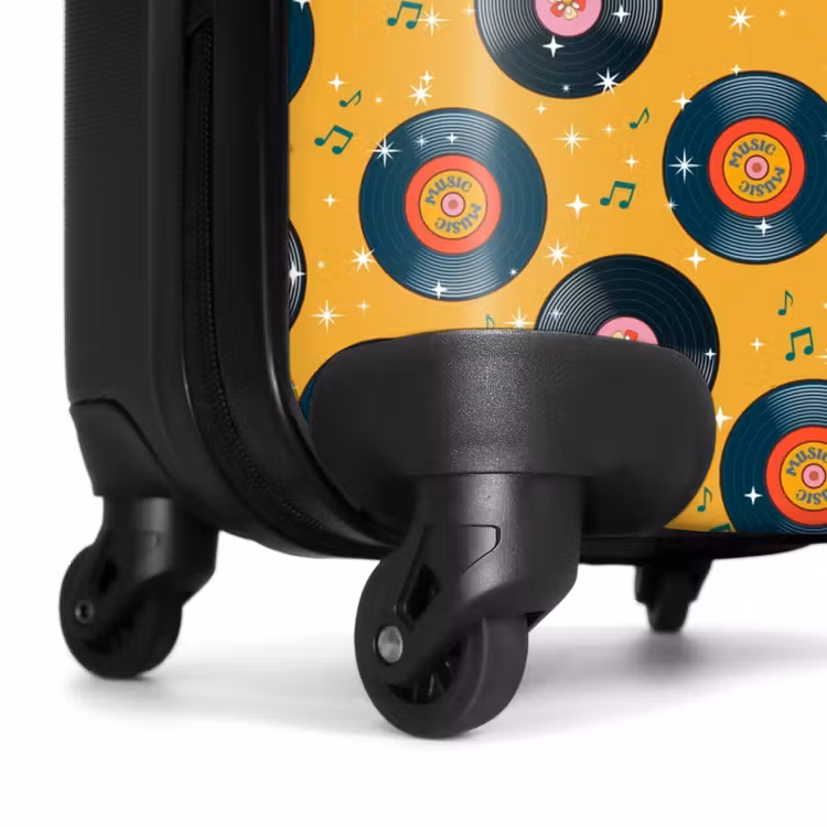 Koffer - Retro disco platen patroon kleurrijk — 6