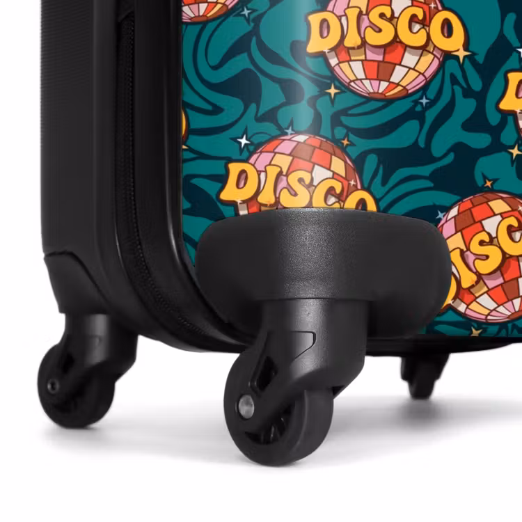 Koffer - Retro disco wave bal patroon kleurrijk — 6