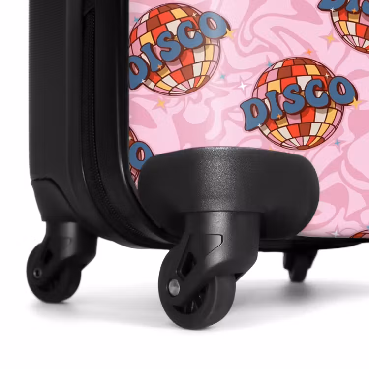 Koffer - Retro discobal patroon roze — 6