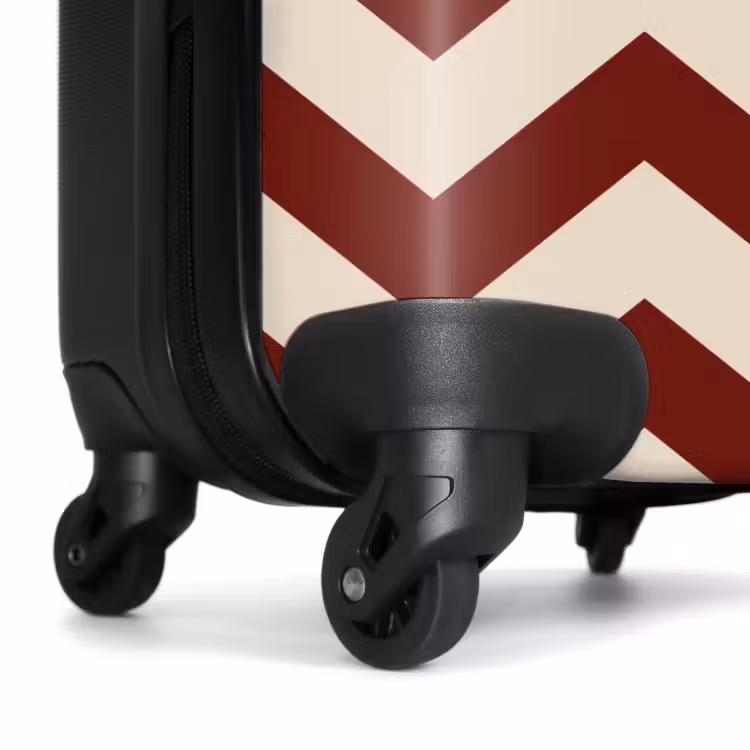Koffer - Zigzag patroon in rood en crème — 6