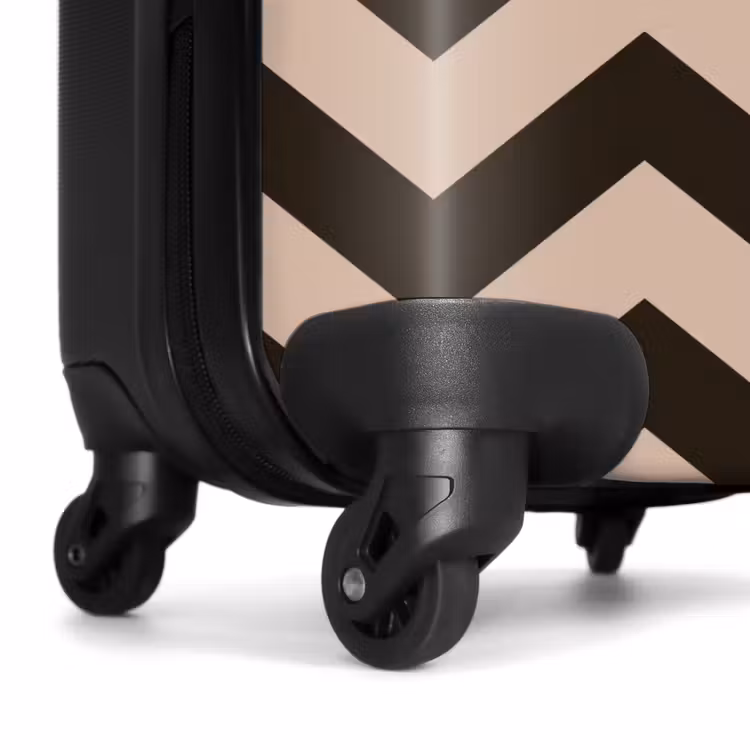 Koffer - Zigzag patroon in verschillende tinten bruin — 6