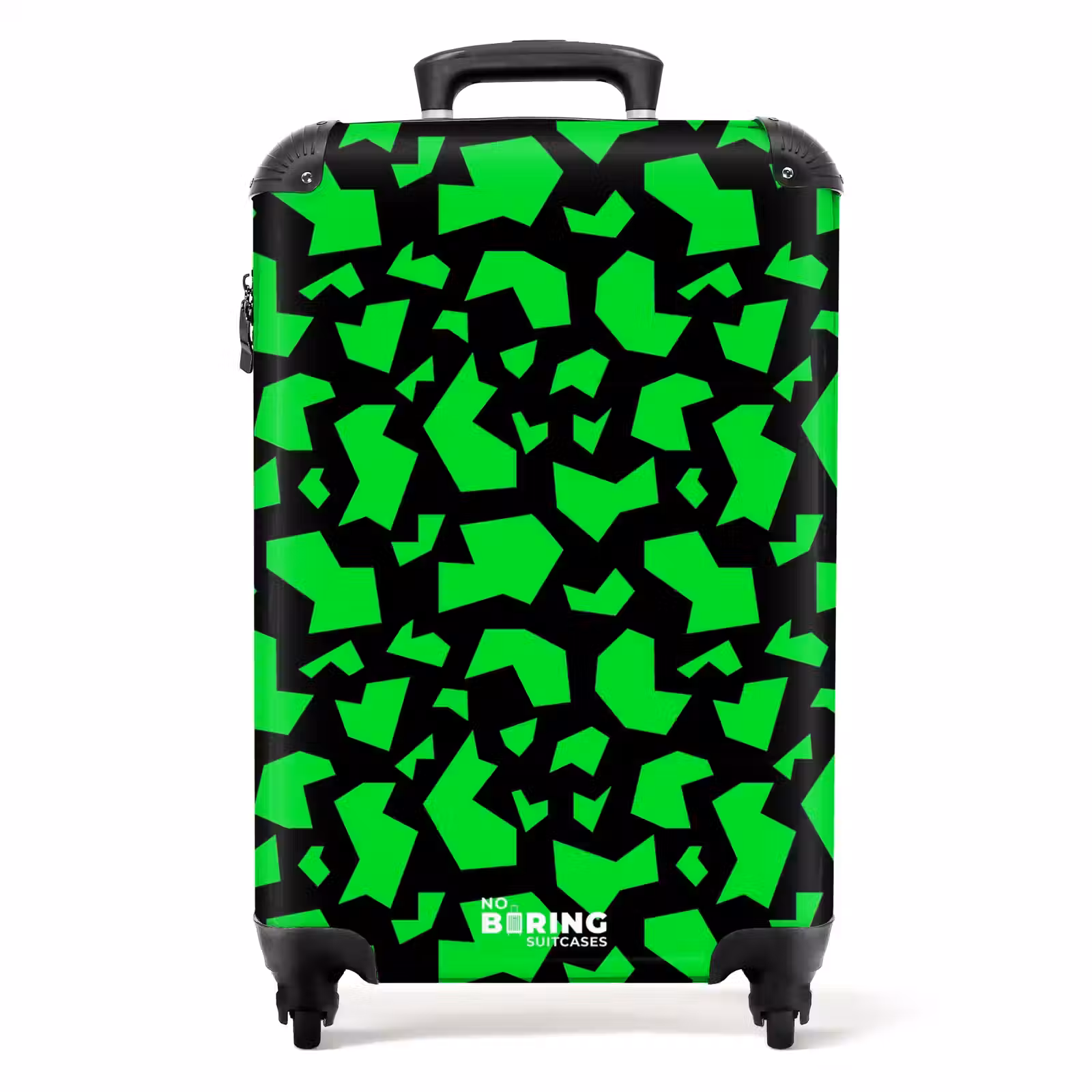 Koffer - Groene fragmenten op zwart — 1