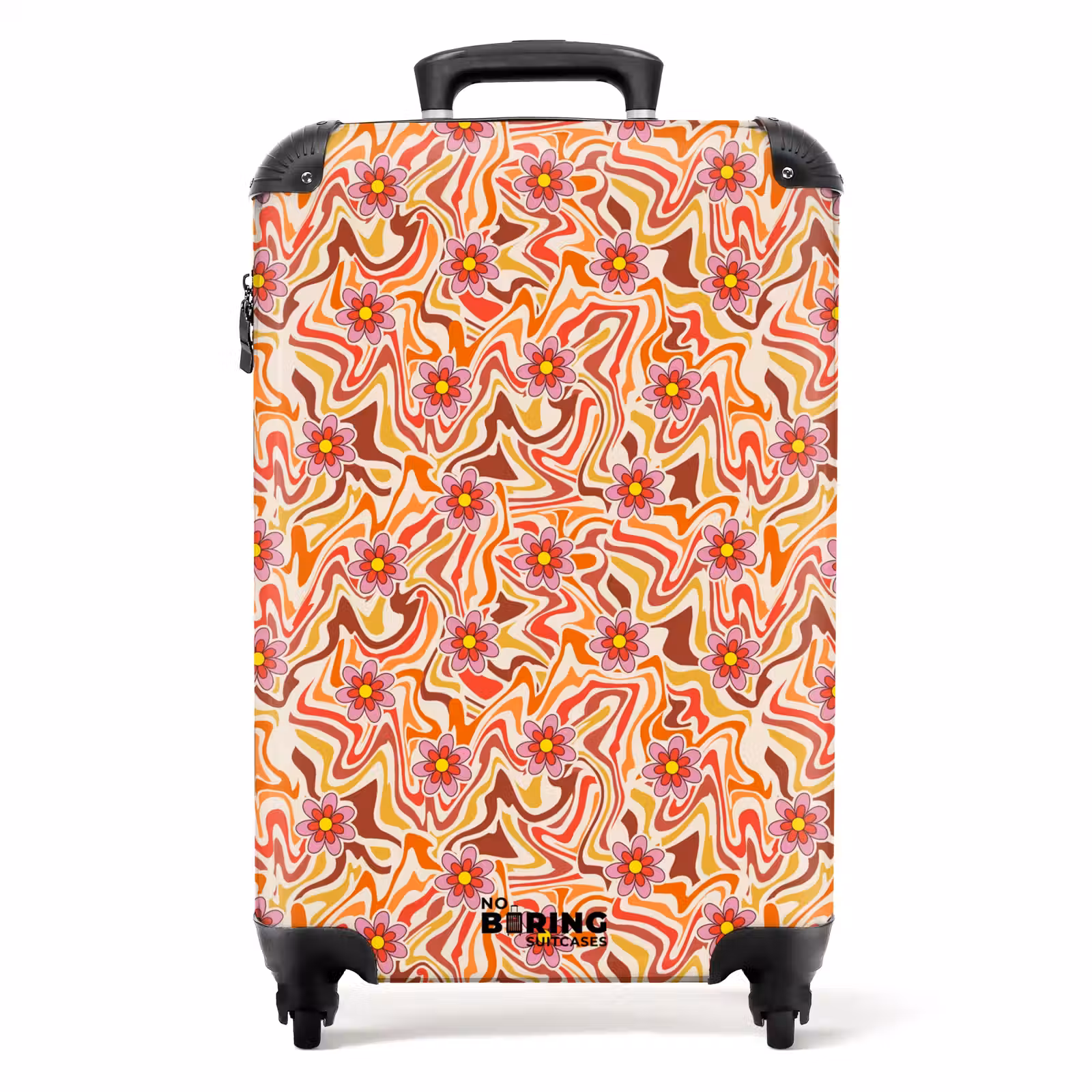 Koffer - Retro disco 70s bloem patroon kleurrijk — 1