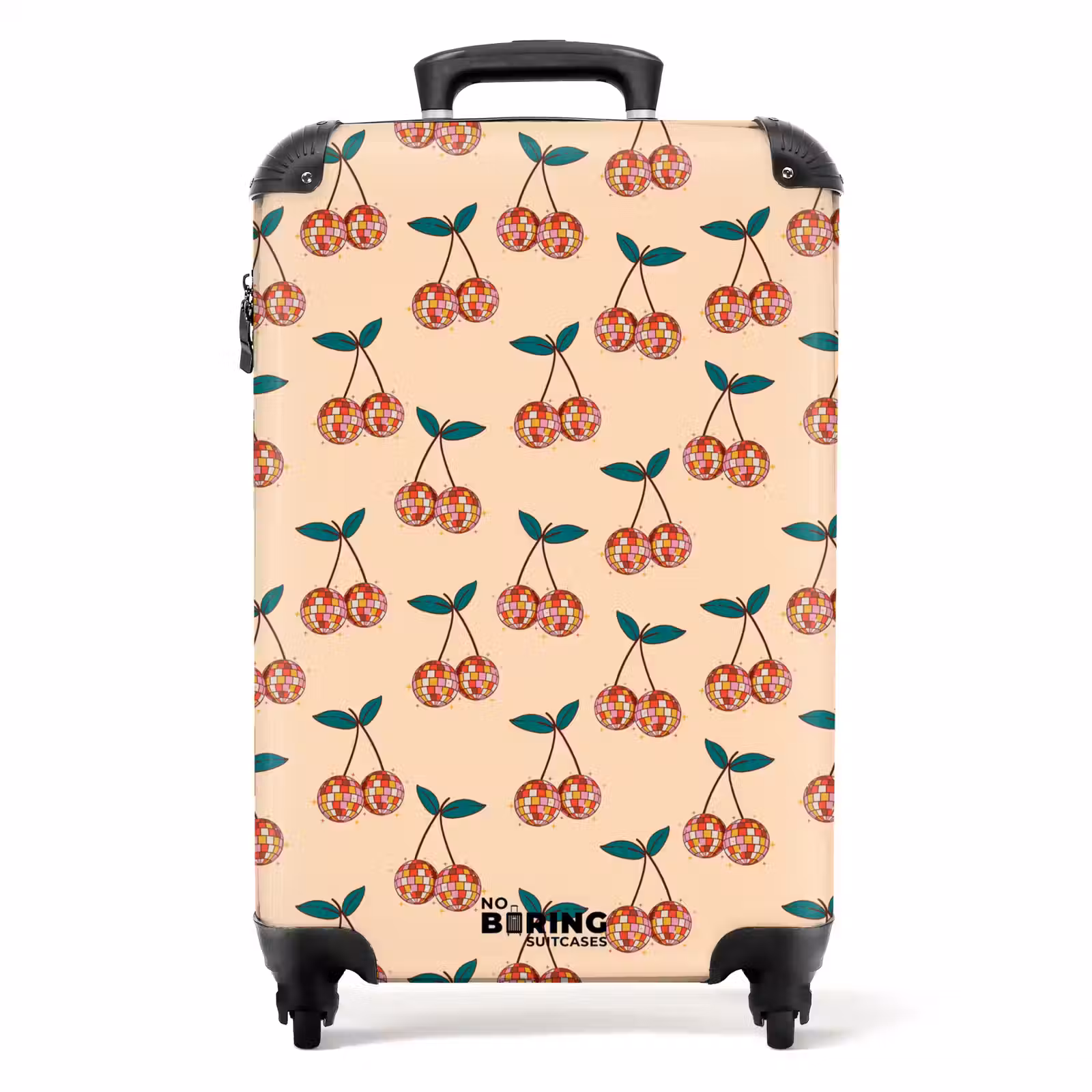 Koffer - Retro disco kersen patroon kleurrijk — 1