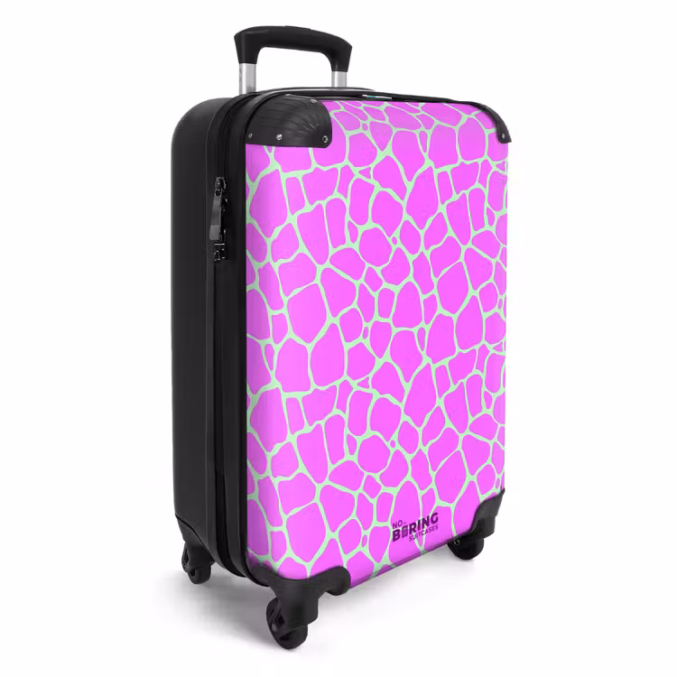 Koffer - Giraffeprint in lichtgroen en paars — 4