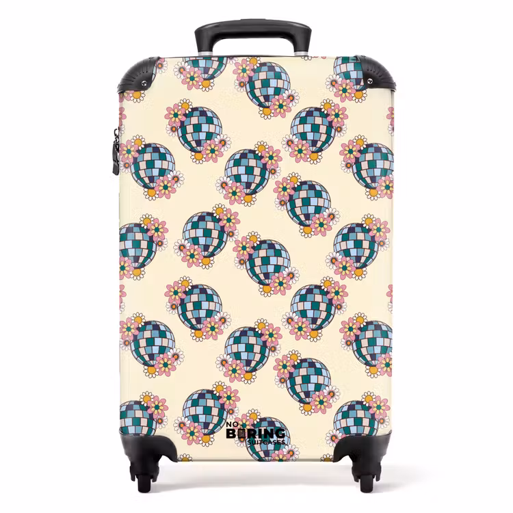 Koffer - Retro disco bal patroon kleurrijk — 1