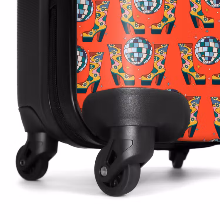Koffer - Retro disco laarzen patroon kleurrijk — 6
