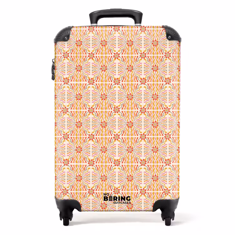 Koffer - Retro disco patroon kleurrijk — 1