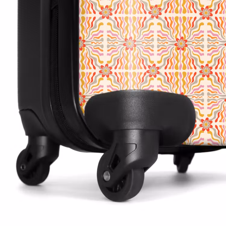 Koffer - Retro disco patroon kleurrijk — 6