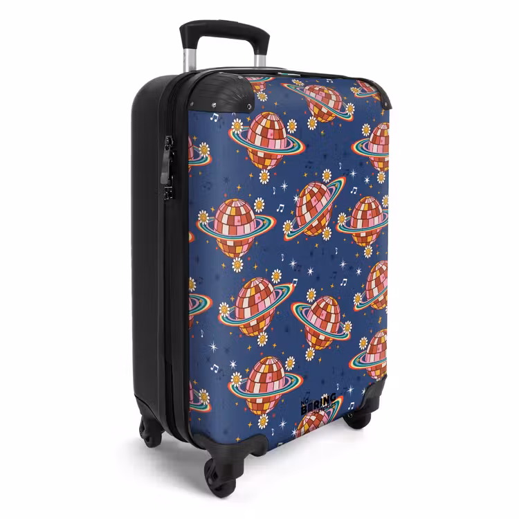 Koffer - Retro disco regenbogen patroon kleurrijk — 4
